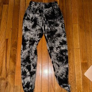 Cloud Chaser Black and Grey Tie Dyed Joggers